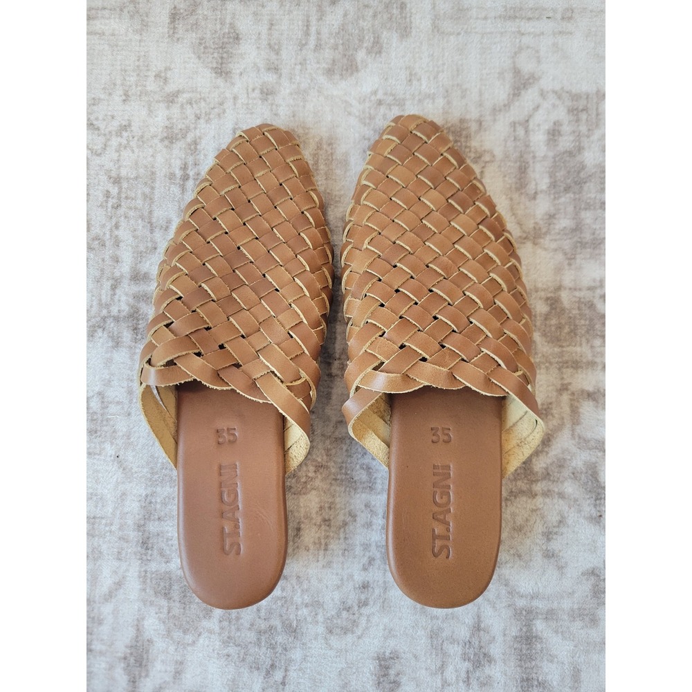 St. Agni Woven Leather Huarache Mules – EU 35 (US 5) | Quiet Luxury - Picture 3 of 6